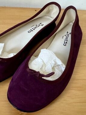 Repetto Wine Suede Ballet Ballerina Flats US9 EUR 40